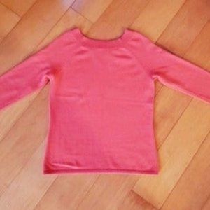 Coral Mongolian Cashmere Sweater,  S